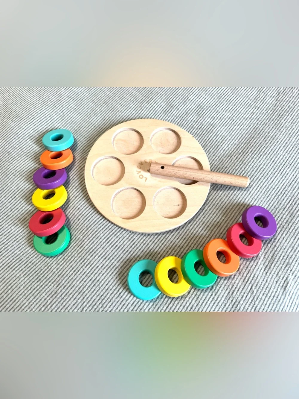 LOVEVERY Flexible Wooden Stacker - Like New!